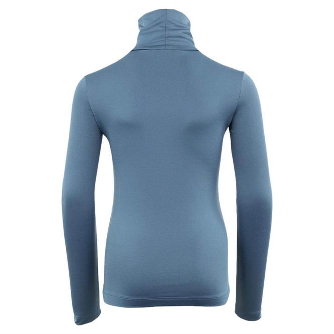 BR 4 EH Bibi Rullekrave Bluse i Stellar lys blå